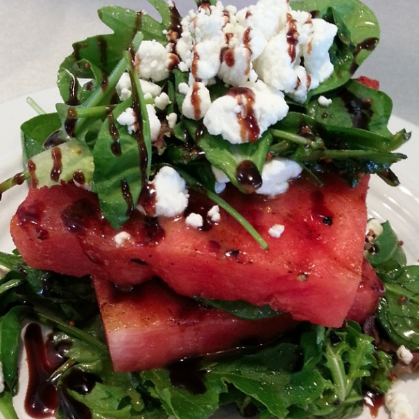 Grilled Watermelon Goat Cheese Stack